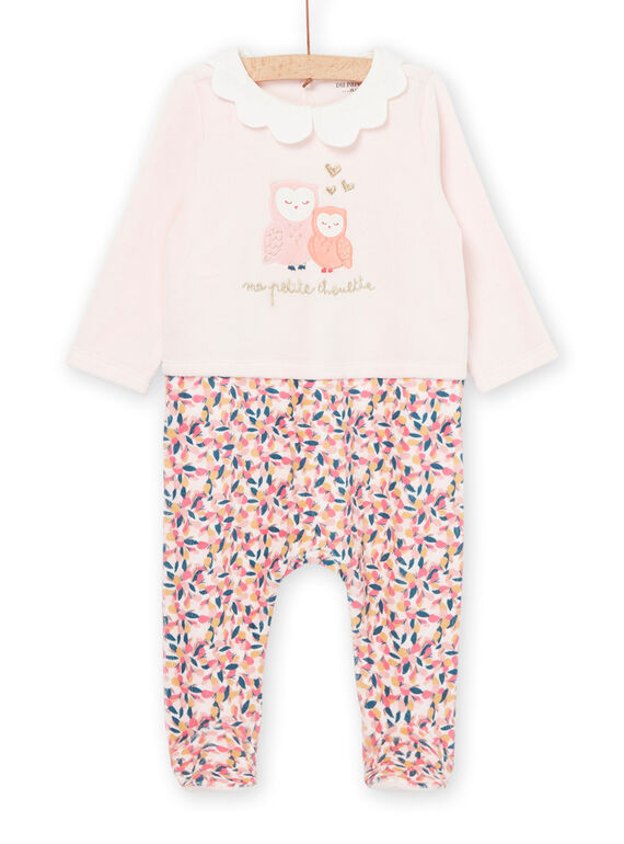 Babygro de mangas compridas com estampado folhagem PEFIGRECHOU / 22WH1333GRE632