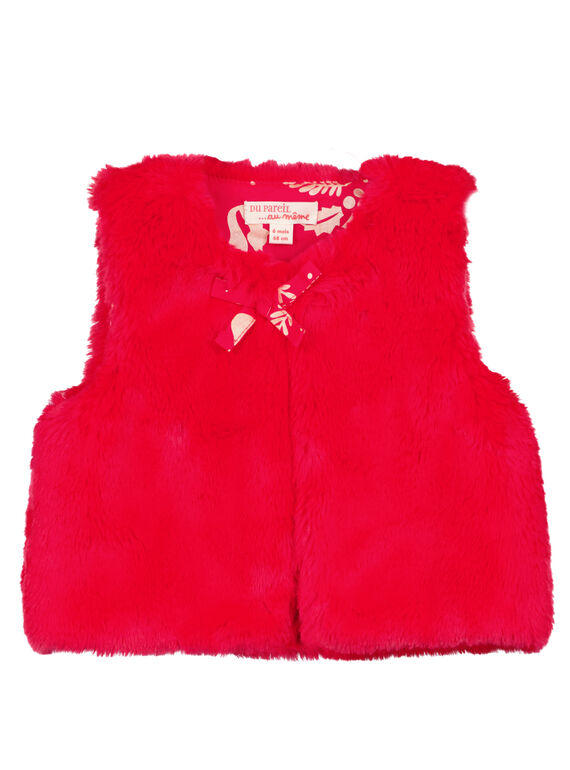 Cardigan reversível em pelo sintético menina GINOCAR / 19WG09V1CARF521