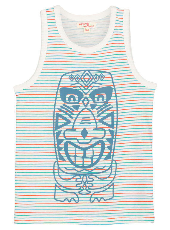 Camisola de alças às riscas menino FOCUDEB / 19S902N1DEB001