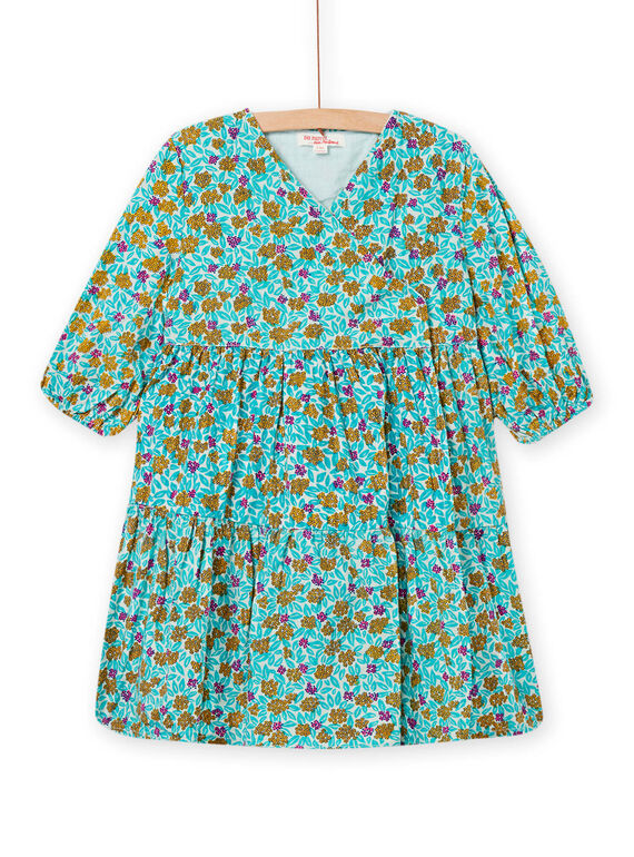 Vestido verde-amêndoa menina NAGAROB3 / 22S901O3ROB611