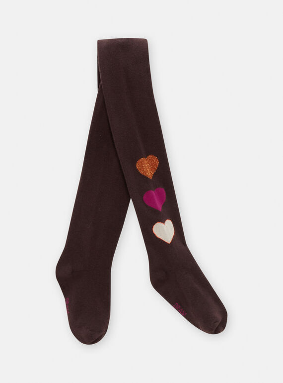 Collants castanho para menina SYALOCOL / 23WI01N2COLI803