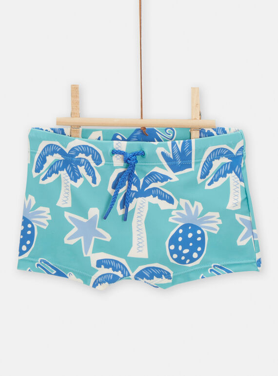 Calções de banho azul com estampado tropical menino TYOMERSHOPALM / 24SI02G2MAI202