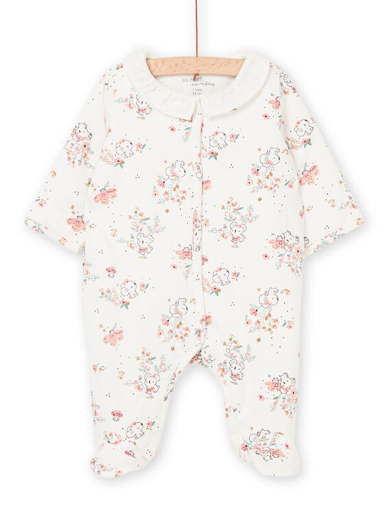 Babygro com estampado de coala e flor POU1GRE2 / 22WF0381GRE001