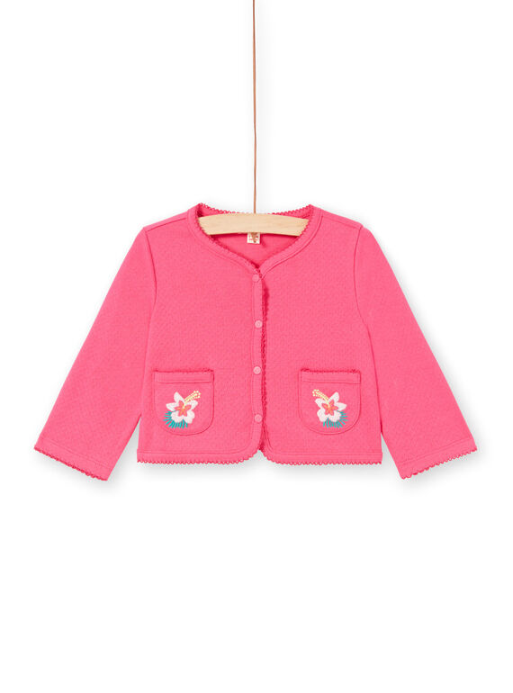 Casaco de malha rosa bebé menina LIBONCAR / 21SG09W1CAR302
