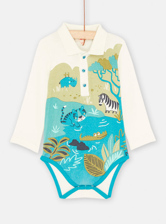 Body em linho com padrão de savana para bebé menino SUDUBOD / 23WG10P1BODA016