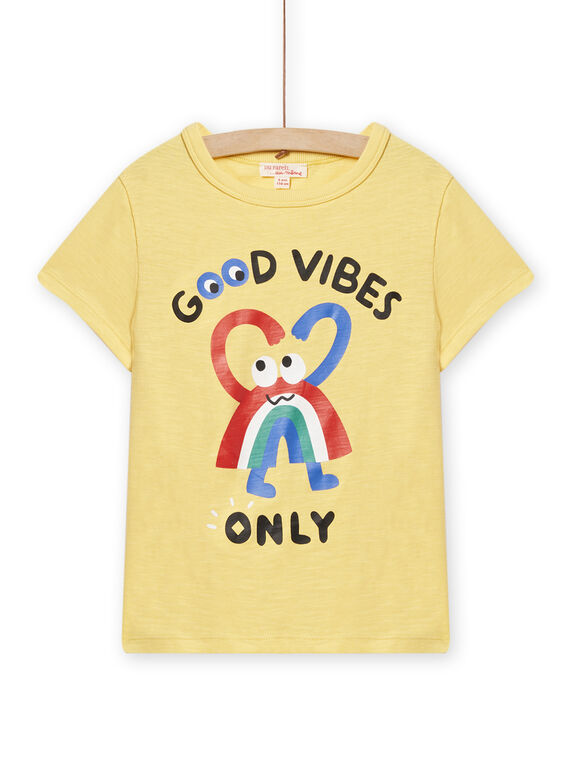 T-shirt baunilha com padrão de arco-íris fantasia menino NOLUTI3 / 22S902P4TMC114