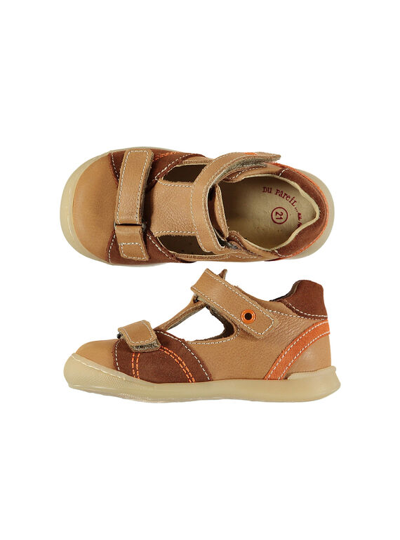 Sapatos salomé citadinos couro bebé menino FBGSALNIA2 / 19SK3881D13804