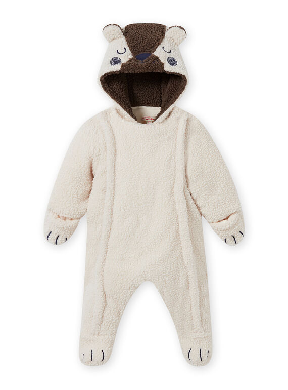 Babygro cru em sherpa urso bebé menino MUGROPIL / 21WG1061PIL001
