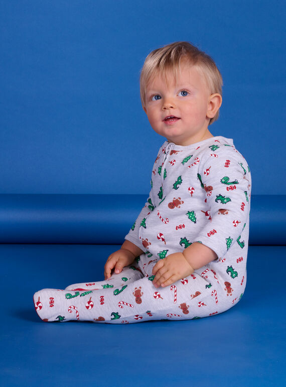 Babygro com estampado de Natal e dragões PEGAGRENOEL / 22WH1471GREJ920
