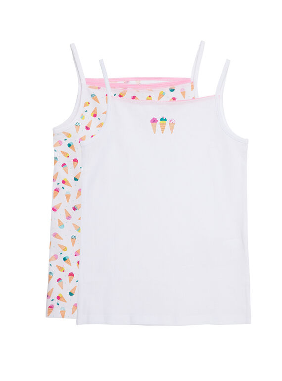 Conjunto de duas camisolas de alças finas criança menina JEFADEL / 20SH11V1HLI000