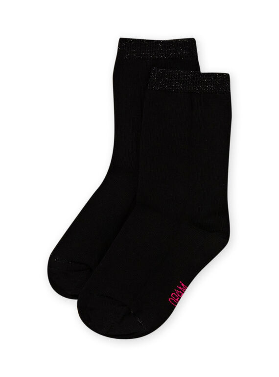 Meias semi-altas preto menina MYAESCHO4 / 21WI01E1SOQ090