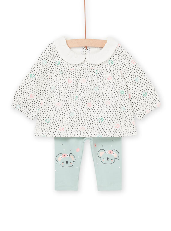 Blusa com estampado florido e calças POU1ENS2 / 22WF0381ENS001