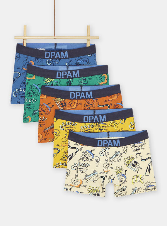 Pack de 5 cuecas multicolor com estampado fantasia menino SEGOBOXSEM2 / 23WH1268BOX408