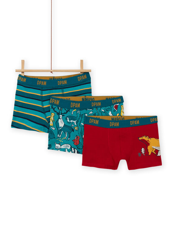 Pack de 3 boxers a condizer padrões dinossauros menino MEGOBOXCANA / 21WH12C1BOX714