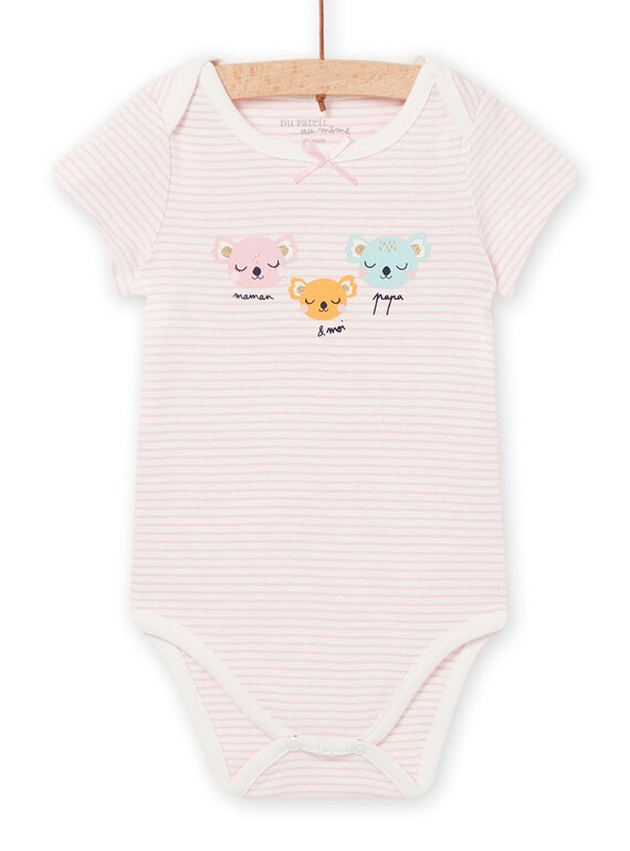Body cru e rosa bebé menina NEFIBODFAM / 22SH13J3BDL001