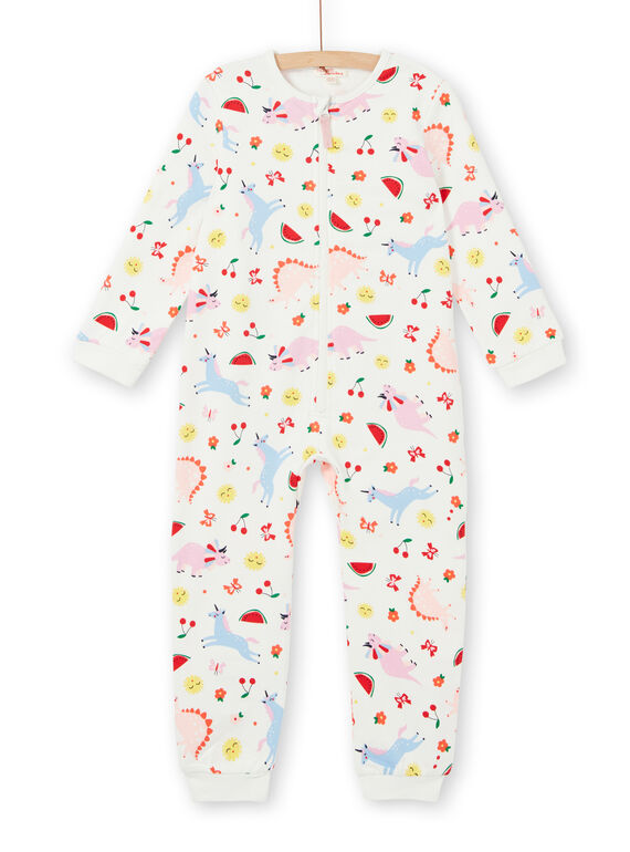 Pijama criança menina em moletão estampado decorativo LEFACOMBDI / 21SH1111D4F001