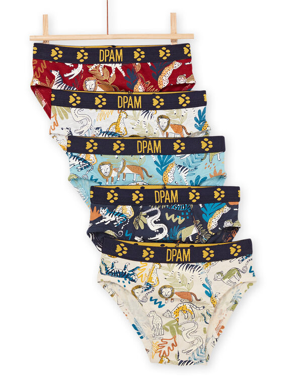 Pack de 5 cuecas com estampado de animais PEGOSLISEM / 22WH1242D5L622