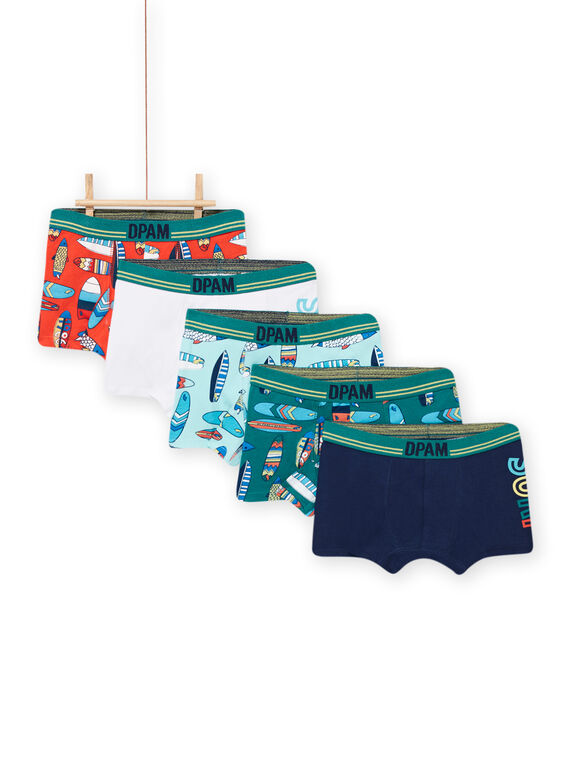 Pack de 5 boxers a condizer menino NEGOBOXSEM3 / 22SH12J4BOXC235