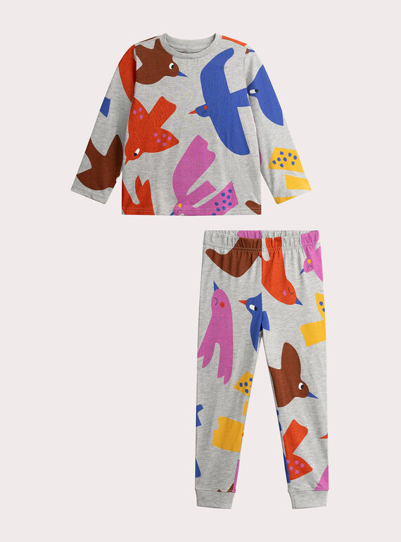 Pijama misto com pássaros para criança  VEGOPYJMIX2 / 24WH1261PYJJ922