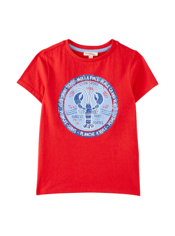 T-shirt menino mangas curtas vermelho JOCEATI6 / 20S902N4TMCF524