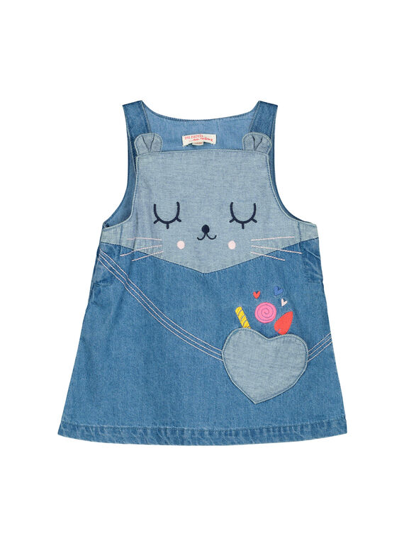 Vestido de ganga bebé menina FICOROB2 / 19SG0982ROB704