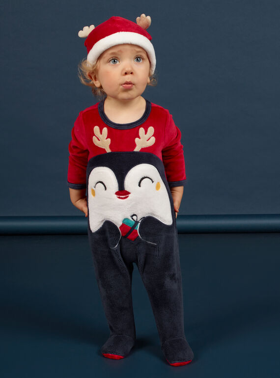 Babygro com estampado pinguim e gorro bebé menino MEGAGRENOPI / 21WH14F1GRE050