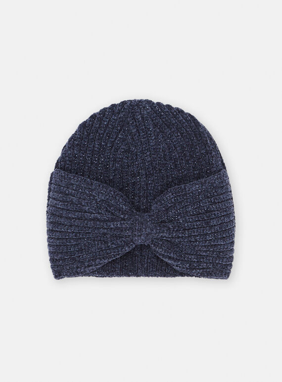 Gorro azul-marinho em malha canelada SYAJOBON4 / 23WI0192BON070
