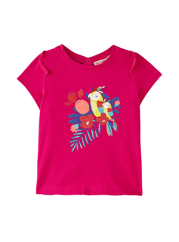 T-shirt mangas curtas fúcsia bebé menina JIMARTI / 20SG09P1TMC310