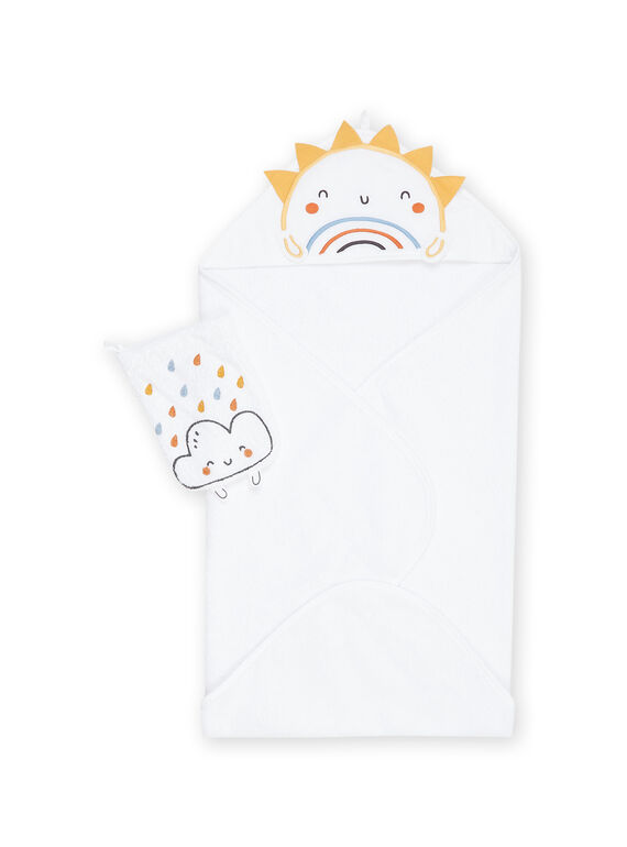 Capa de banho com capuz e luva branco ROU1POIN1 / 23SF4261POI000