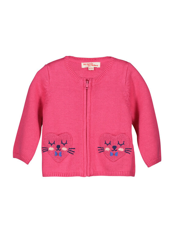 Casaco de malha zip bebé menina FICOCAR2 / 19SG0982CAR030