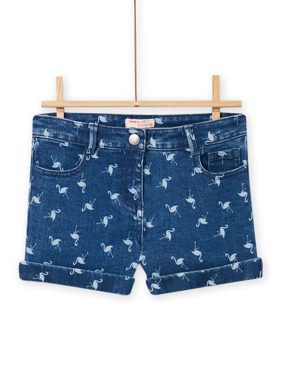 Calções ganga bruto com estampado flamingo menina NAJOSHORT3 / 22S90162SHOP271