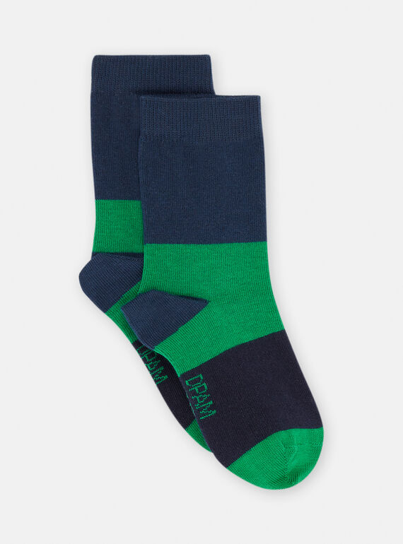 Meias verde com estampado às riscas SYOJOCHOC3 / 23WI02M2SOQ600
