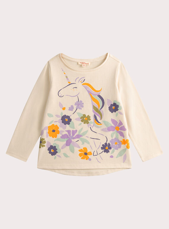T-shirt com unicórnio com brilhantes para menina VAPERTEE2 / 24W901R3TML005