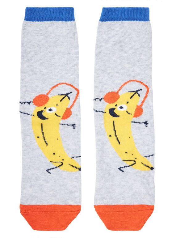 Meias menino cinzento com padrão banana JYOVICHO2 / 20SI02D2SOQ943