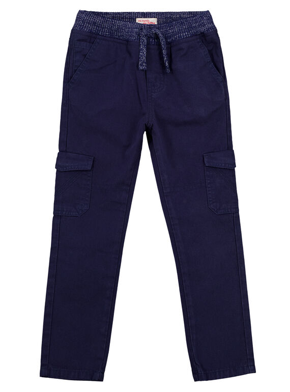 Calças Cargo Elásticas Azul-Marinho GOJOPAMAT1 / 19W90245D2B070