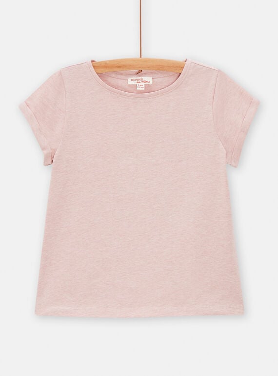 T-shirt rosa-boneca de mangas curtas para menina TAESTI2 / 24S901V2TMCD328