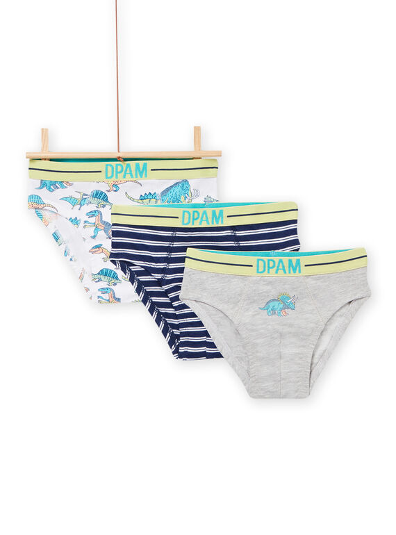 Pack de 3 slips com padrões de dinossauros menino NEGOSLIDIN / 22SH12I1D5L000
