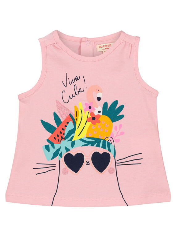 Camisola de alças estampado bebé menina FICUDEB / 19SG09N1DEBD303