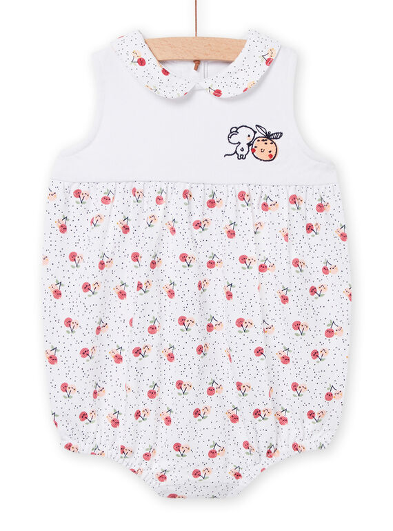 Babygro branco com estampado recém-nascido menina NOU2BAR / 22SF0351BAR000