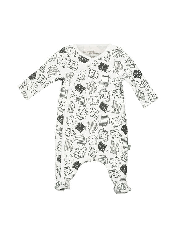 Babygro de algodão bebé unissexo FOU2GRE2 / 19SF05J1GRE099