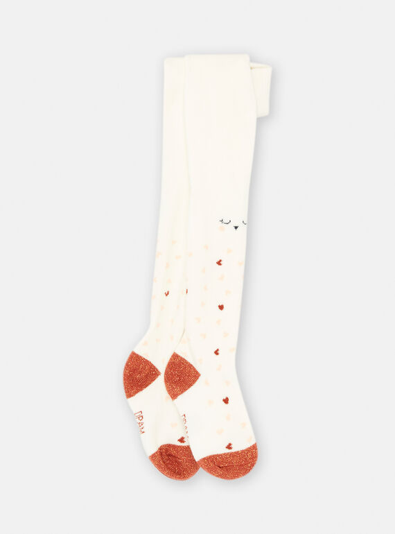 Collants cru com padrão de corujas para bebé menina SYIJOCOL6 / 23WI09N5COL001
