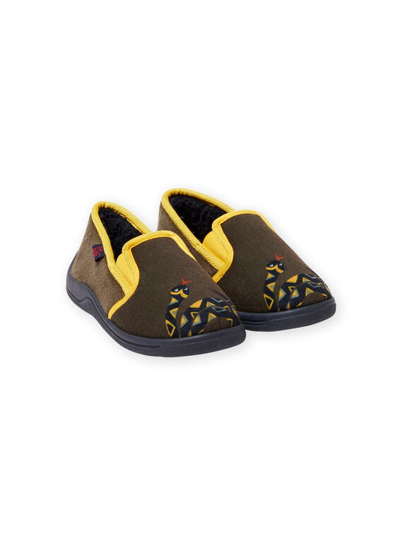 Pantufas verde caqui com padrão de serpente menino MOPANTSNAKE / 21XK3631D0B604