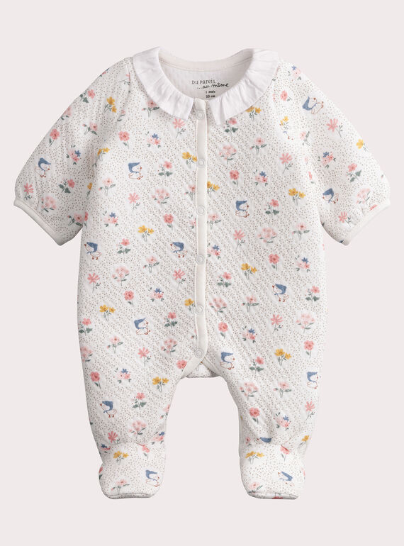 Macacão de bebé com estampado para bebé menina VOU1GRE1 / 24WF03C1GRE001