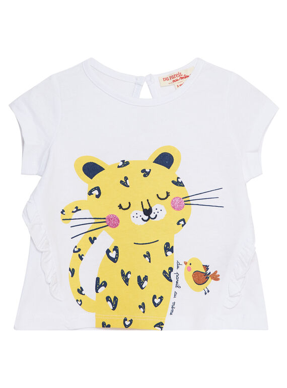 T-shirt cru mangas curtas bebé menina JITROTI1 / 20SG09F1TMC000