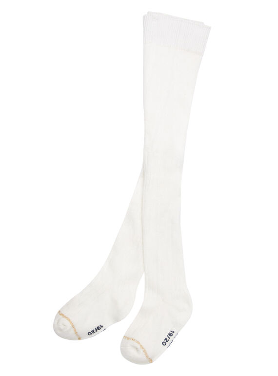 Collants de algodão cru bebé menina JYIESCOL1 / 20SI0961COL001