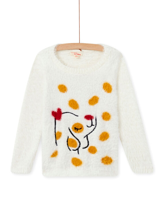 Camisola cru em pelo sintético com padrão cão menina MAMIXPULL / 21W901J1PUL001