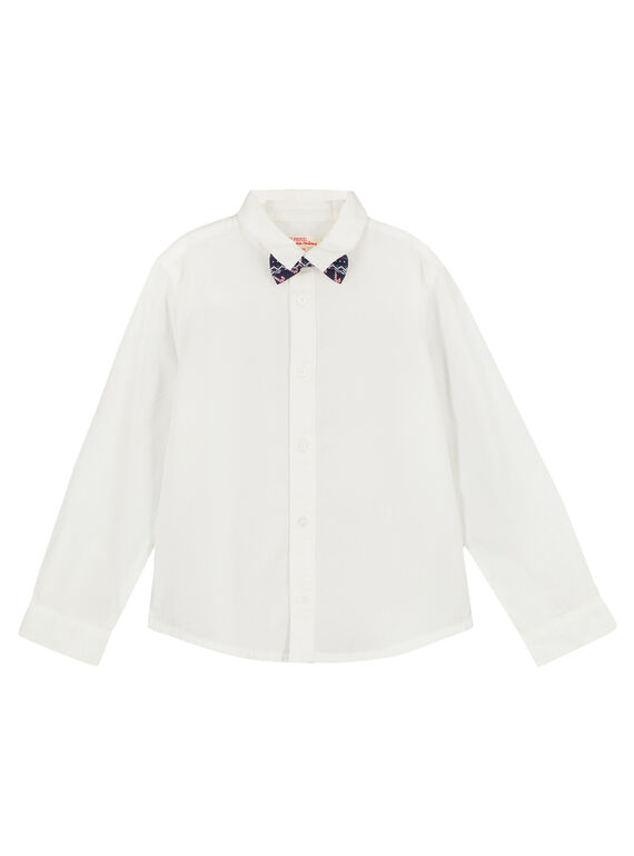 Camisa branca com laço e gravata amovíveis GONOCHEM / 19W902V2CHM000