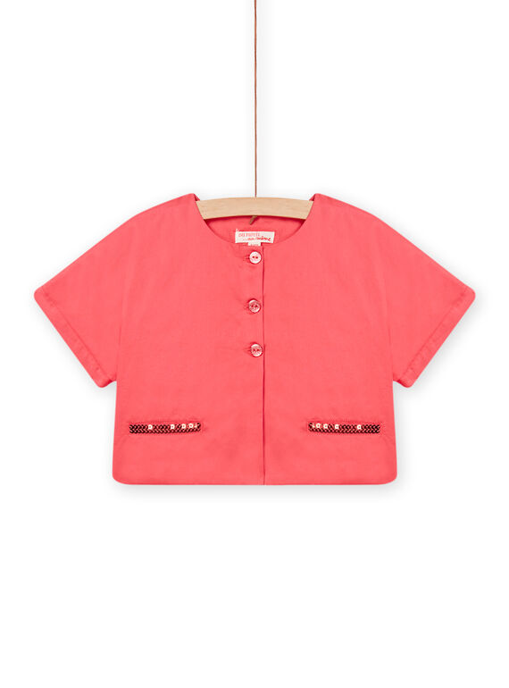 Cardigã rosa em cetim menina NAPACAR / 22S90121CARF506