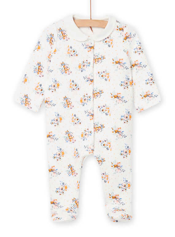 Babygro cru com estampado florido bebé menina NEFIGREMO / 22SH13E1GRE001