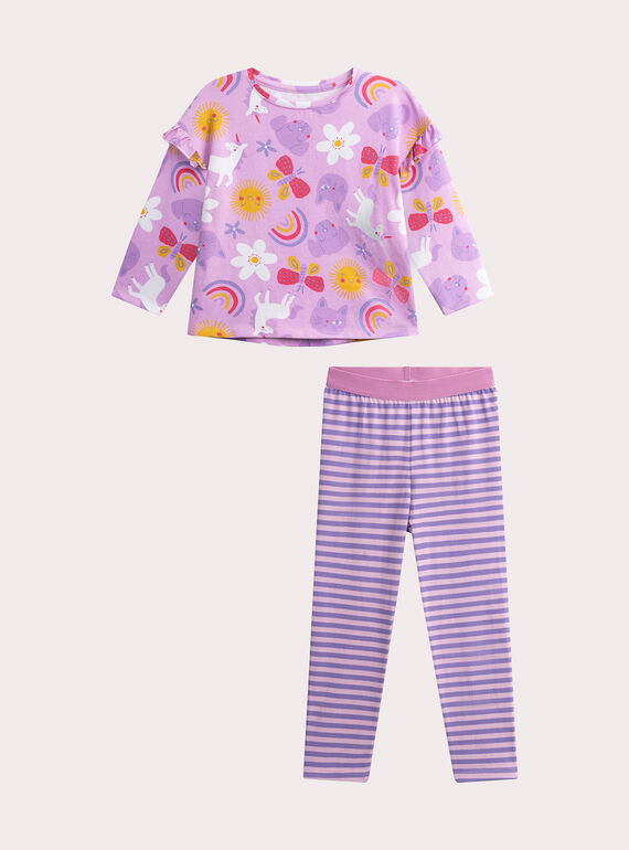 Pijama com estampa de fantasia para menina  VEFAPYJSUN / 24WH1171PYJ320